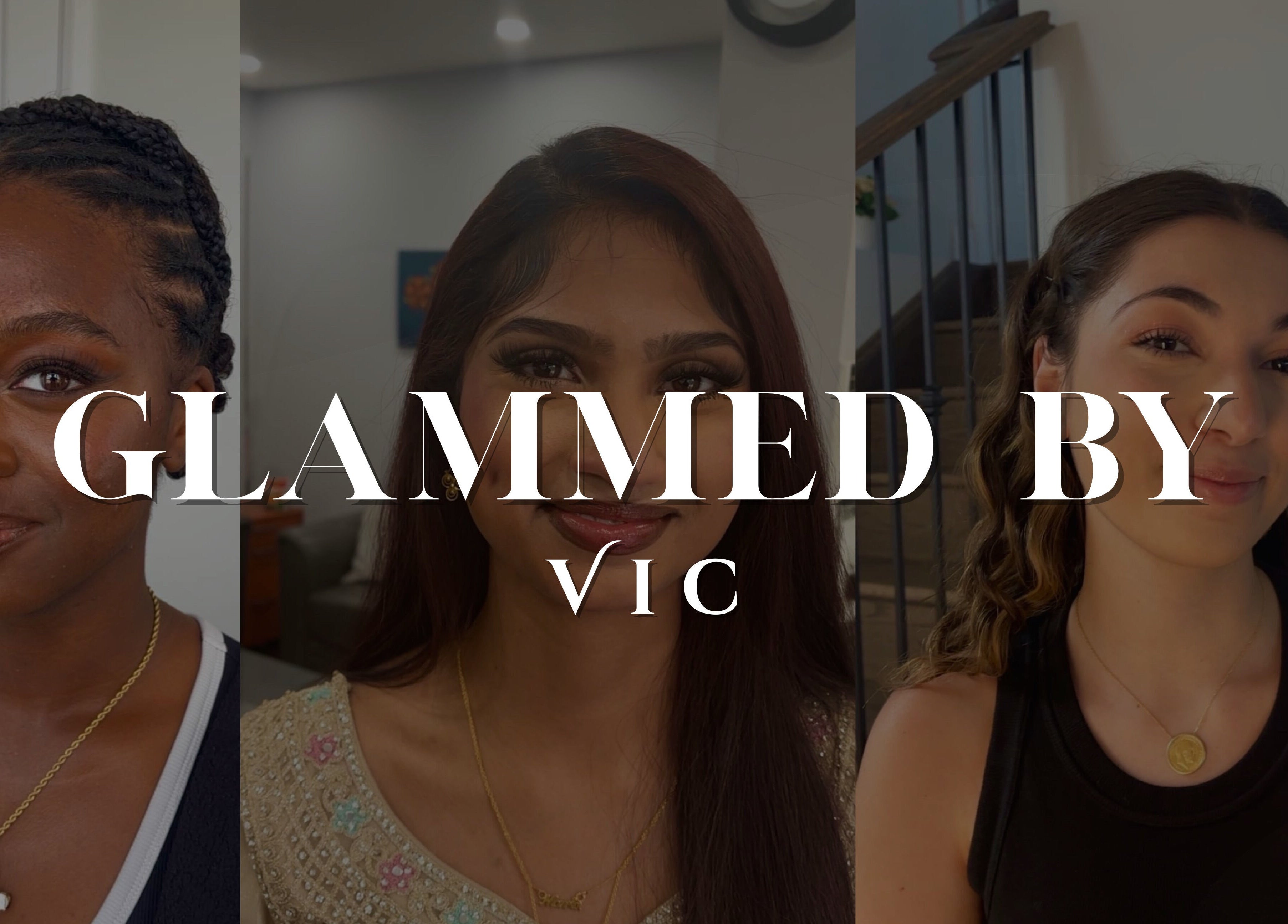 Diverse beauty styles at Glammed By Vic, Oshawa, Ontario, CA. Showcasing elegant makeup and hair artistry.