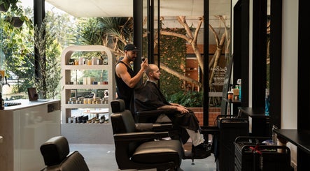 Modern haircut at Lost Boys PGA, Eagle Farm, Queensland, AU showcasing sleek interior and professional service.