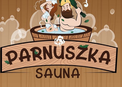 Забавный логотип Sauna Parnuszka в Гожув Великопольски, Войеводство Любушское, PL.