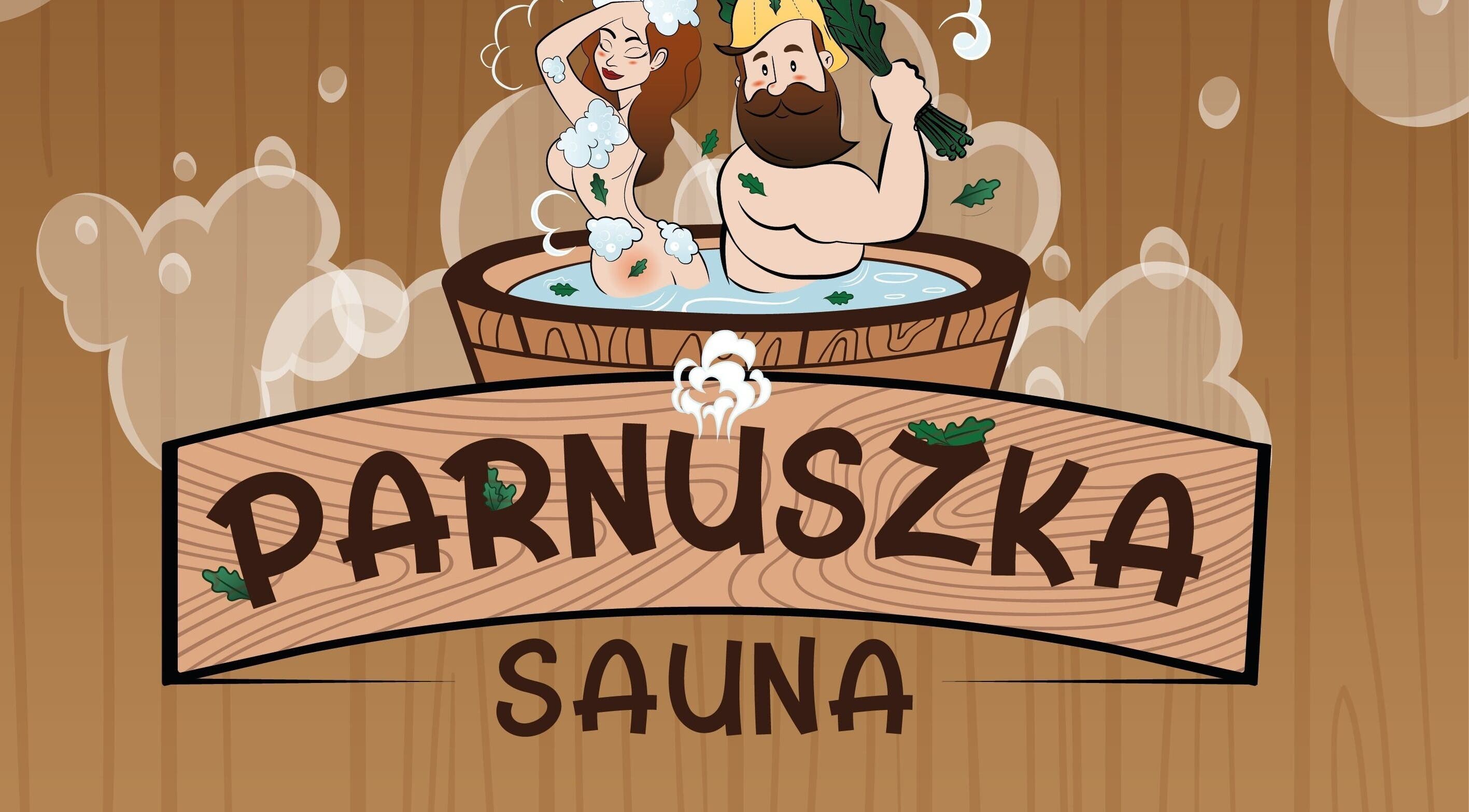 Забавный логотип Sauna Parnuszka в Гожув Великопольски, Войеводство Любушское, PL.