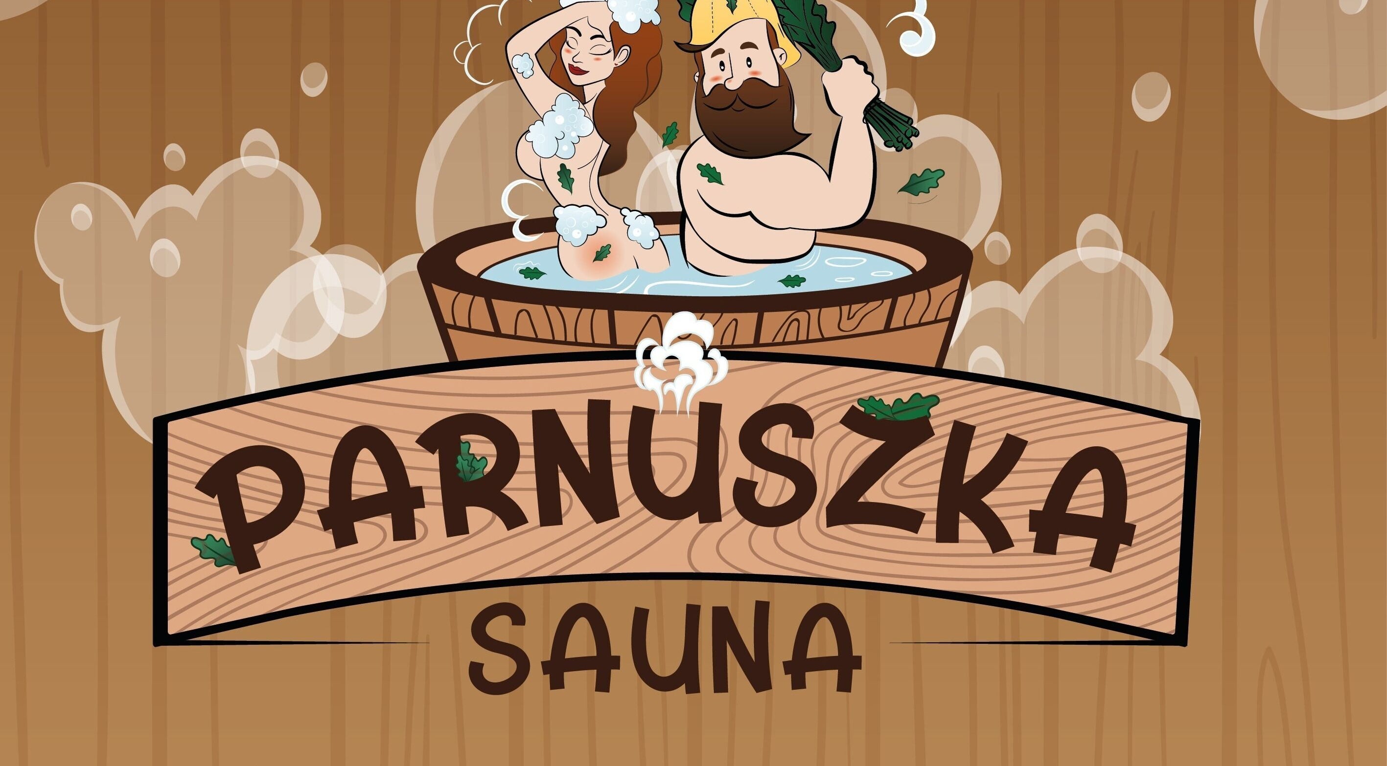Забавный логотип Sauna Parnuszka в Гожув Великопольски, Войеводство Любушское, PL.