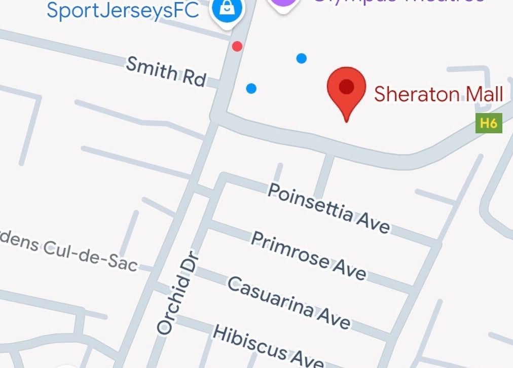 Map showing location of Om Wellness Centre in Oistins, Christ Church, BB near Sheraton Mall.