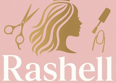 Logo of Rashelle Hair Nails and More in May Pen, Clarendon, JM featuring stylized hair and nail icons.
