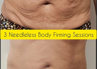 Needleless body firming session at The SLiM Solution, Jeffreys Bay, Eastern Cape, ZA shows toned abdomen.