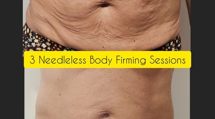Needleless body firming session at The SLiM Solution, Jeffreys Bay, Eastern Cape, ZA shows toned abdomen.