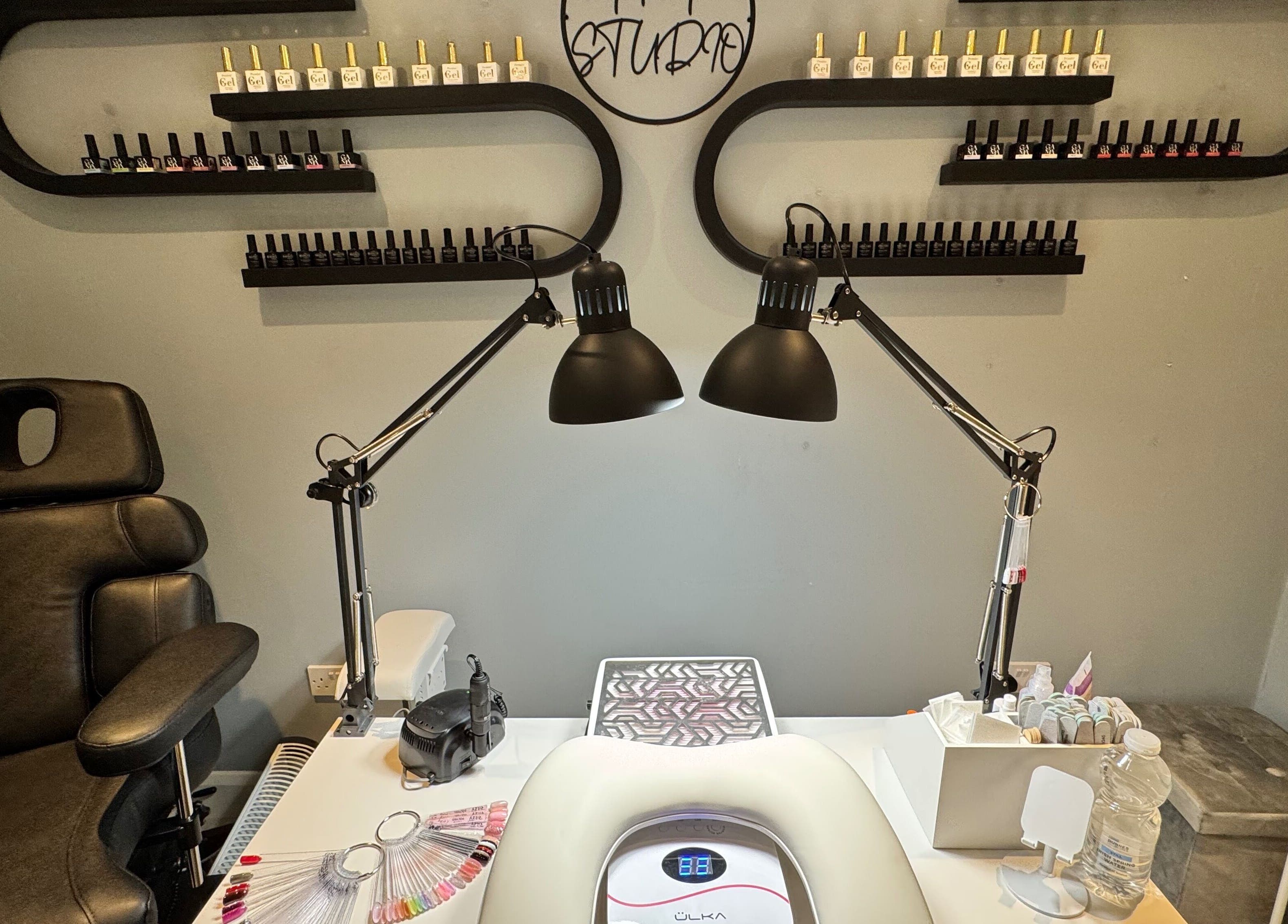 Professional nail station at AFA Studio Nails & Beauty, Dublin, County Dublin, IE, featuring modern equipment.