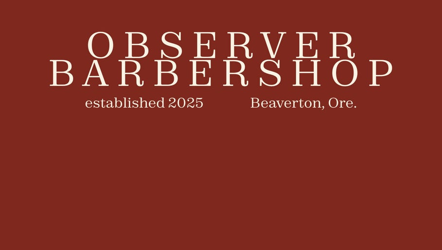 Observer Barbershop logo in Beaverton, Oregon, US, established 2025.
