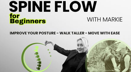 Spine Flow for Beginners class at Moving with Markie, Folkestone, England, GB. Improve posture and move with ease.
