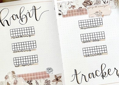Beautifully designed habit tracker journal at Oak Soul Collective, Oakland, California, US.
