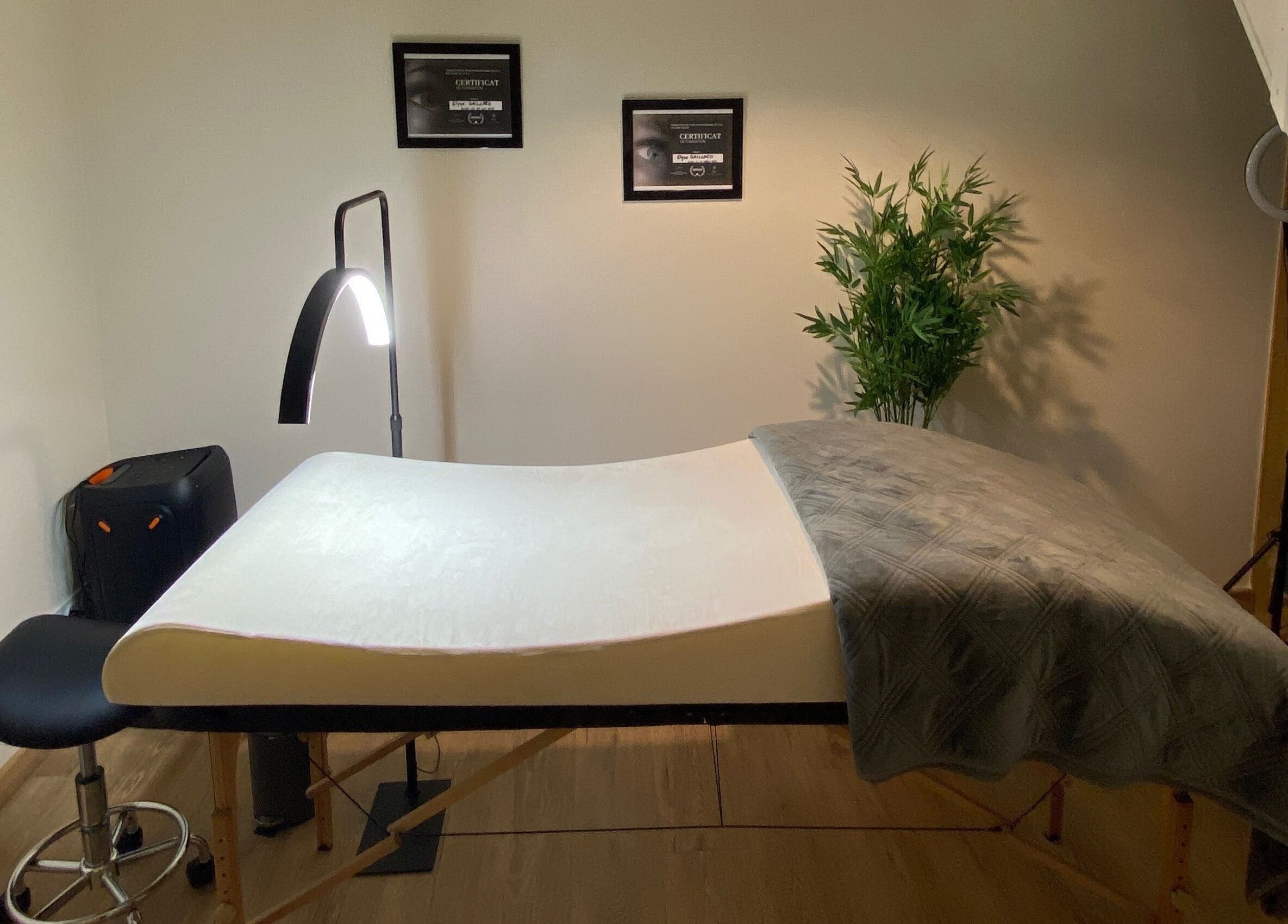 Salle de soins élégante à Pro Extensions, Curtil-vergy, Bourgogne-franche-comté, FR. Confort et relaxation garantis.