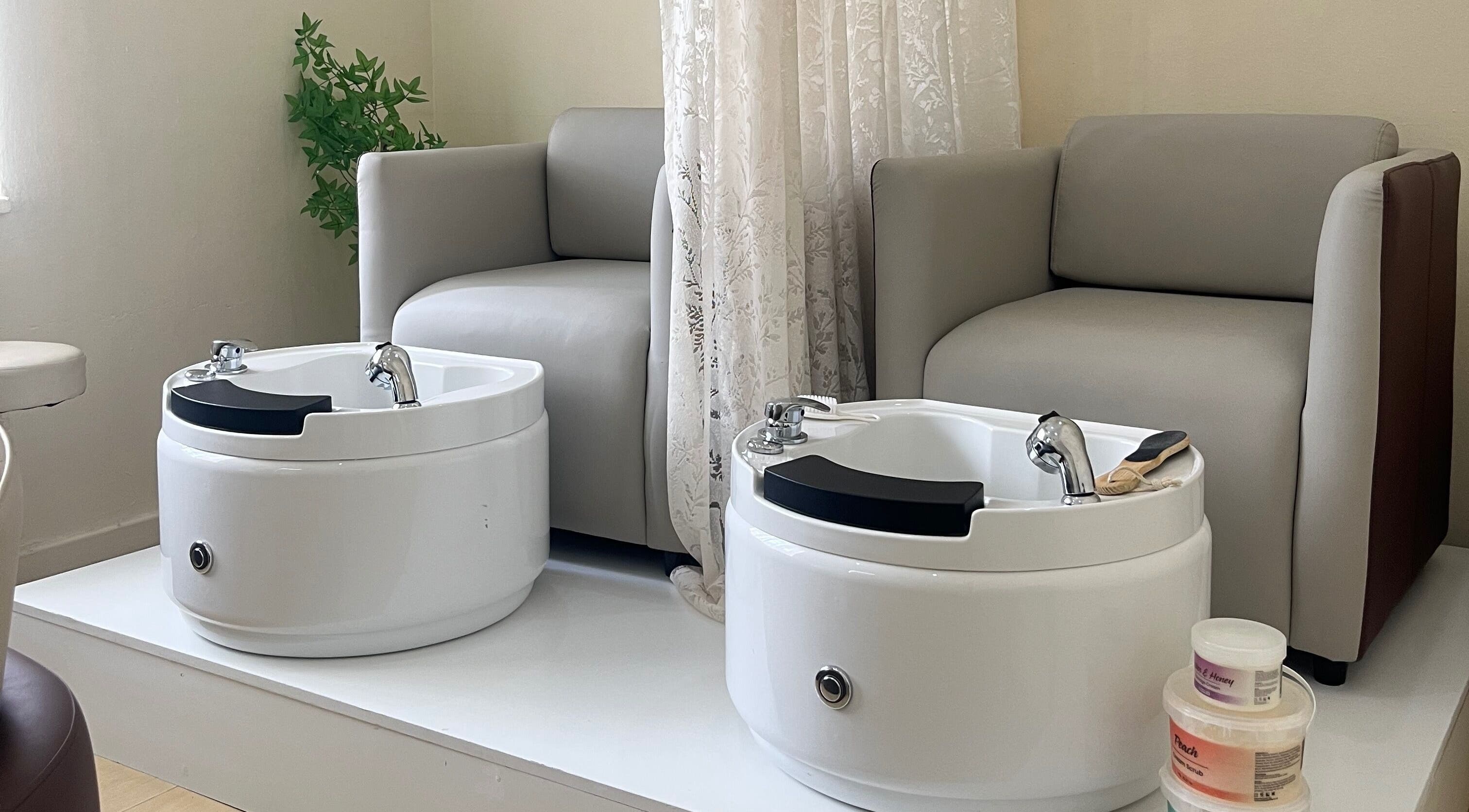 Pedicure station at Essentials Lately, Harare, Harare Province, ZW offering luxury foot care.