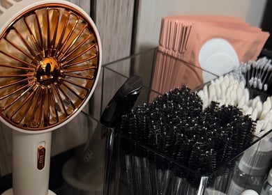 Beauty tools and supplies at Lilsluxebeauty on Hewell Lane, England, GB, showcasing luxury grooming items.