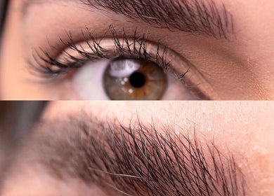 Close-up of eye and eyebrow beauty treatment at The Beauty By Nina in Dublin, County Dublin, IE.