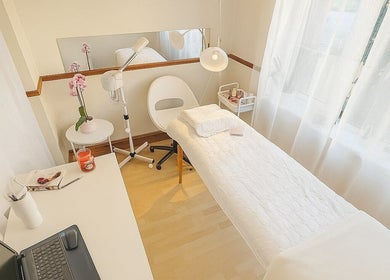 Elegant treatment room at The Beauty By Nina, Dublin, County Dublin, IE with bright decor and calming ambiance.