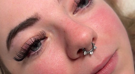 Close-up of elegant eyelash extensions from TheLashLab in Bettws, Wales, GB.