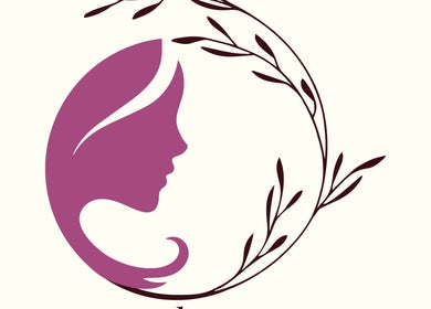 Pampered Beauty Room logo featuring a stylized profile and leaves, Cowdenbeath, Scotland, GB.