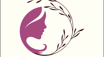 Pampered Beauty Room logo featuring a stylized profile and leaves, Cowdenbeath, Scotland, GB.