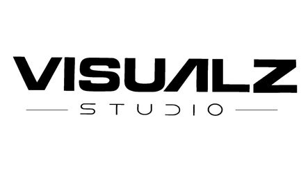 Logotipo preto e branco do Visualz Studio - Barbershop, localizado em Alverca Do Ribatejo, Lisboa, PT.