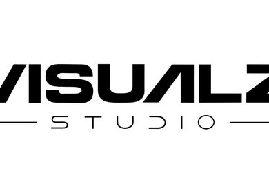 Logotipo moderno do Visualz Studio - Barbershop em Alverca Do Ribatejo, Lisboa, PT.
