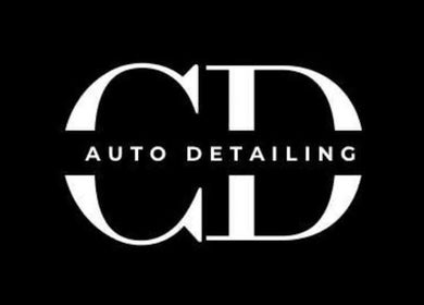 Logo CD AUTO DETAILING z Olesna, Województwo Małopolskie, PL w eleganckim czarno-białym wzorze