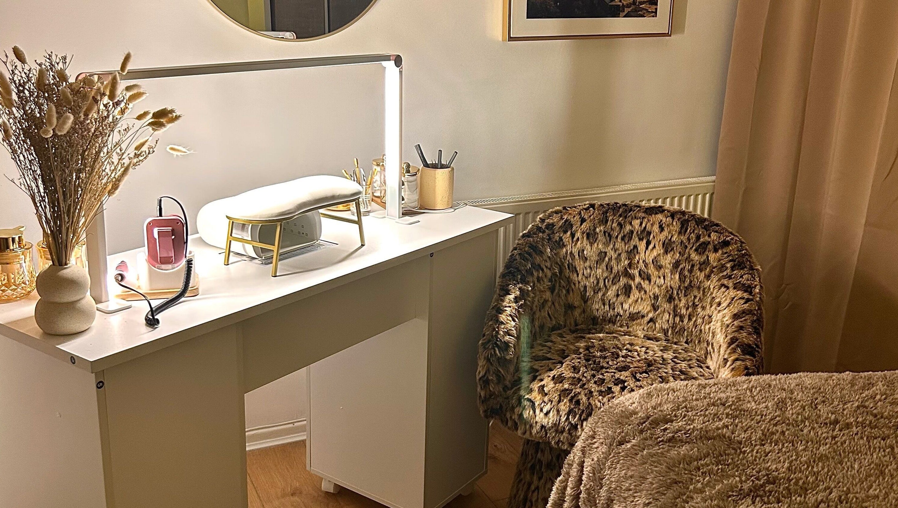 Modern beauty station at Olivia Skin And Beauty, Worcester, England, GB, featuring chic decor and comforting atmosphere.