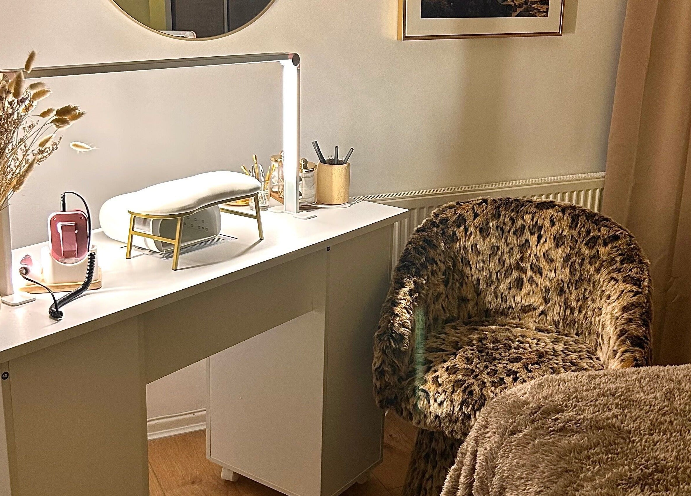 Modern beauty station at Olivia Skin And Beauty, Worcester, England, GB, featuring chic decor and comforting atmosphere.
