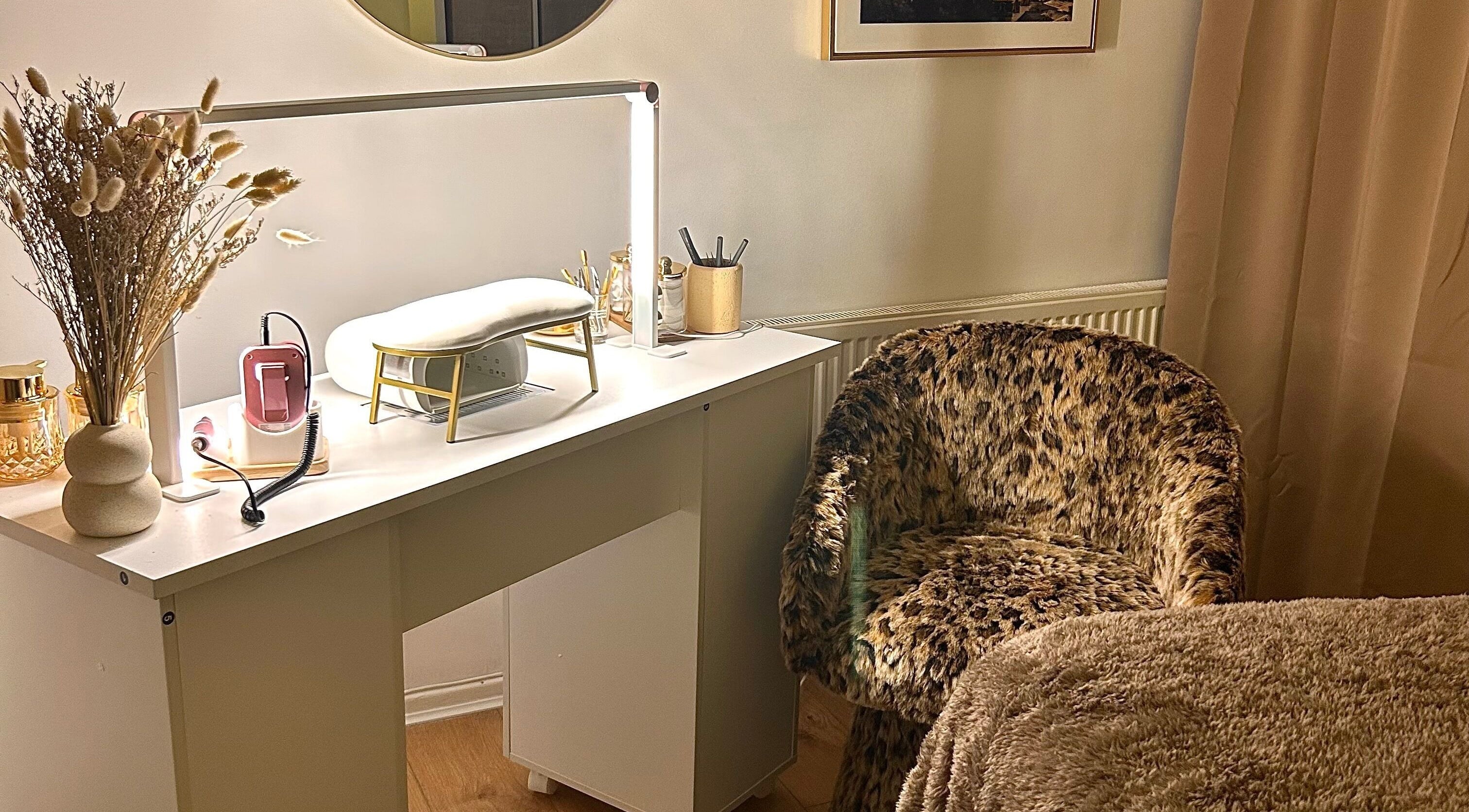 Modern beauty station at Olivia Skin And Beauty, Worcester, England, GB, featuring chic decor and comforting atmosphere.