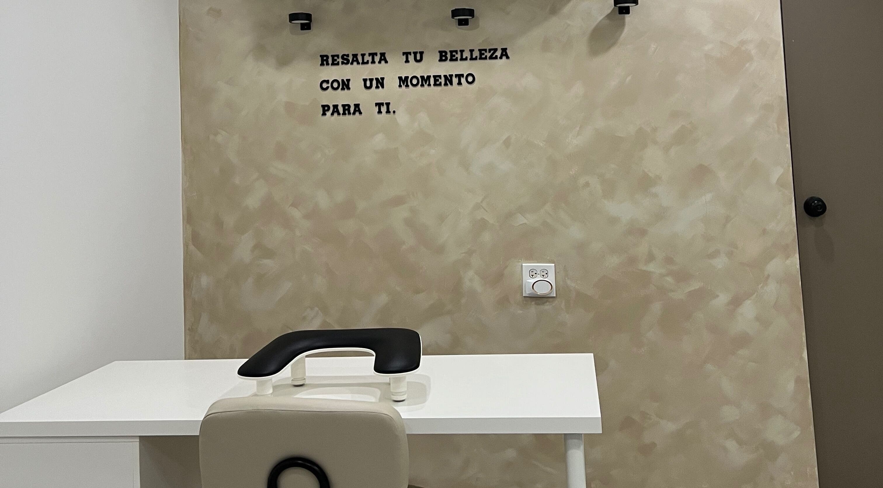 Modern nail station at Luxe Nails & Studio in San Juan, San Juan, PR, with sleek chair and inspirational decor.