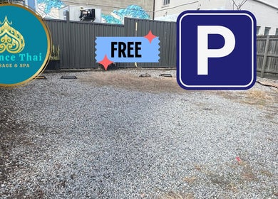 Free parking area at Pumy's Essence Thai Massage & Spa West End, offering convenience in West End, Queensland, AU.