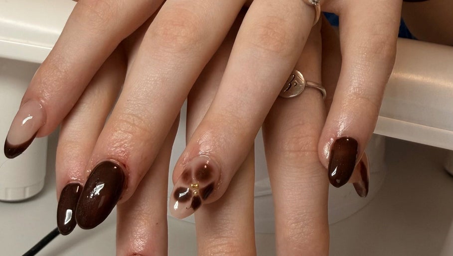 Chic brown manicure at Manifest Nail Artistry, Mount Barker, South Australia, AU.