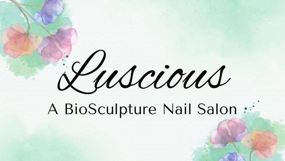 Luscious Nails logo with floral art in Cape Town, Western Cape, ZA.