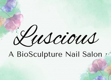 Luscious Nails logo with floral art in Cape Town, Western Cape, ZA.