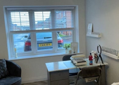 Cozy nail station with a window view at Nails@no5, Hartlepool, England, GB.