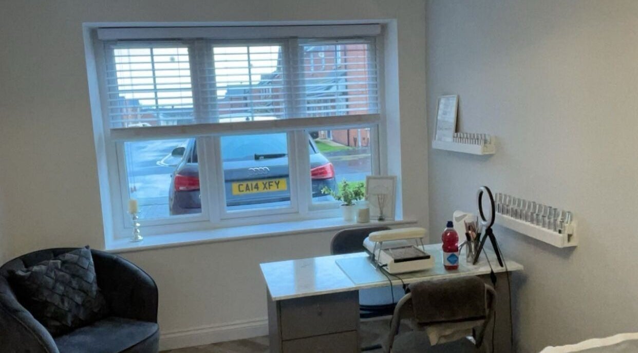 Cozy nail station with a window view at Nails@no5, Hartlepool, England, GB.