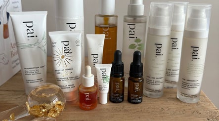 Diverse Pai skincare products at The Wellness Pod, Woodborough, England, GB, promoting wellness and beauty.