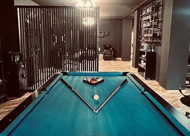 Sleek billiard table in the stylish setting of Abra Kadabra, Chouifet, LB.