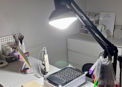 Nail station at Lunelix Studio, Daerah Khusus Ibukota Jakarta. Features tools and products for manicures.