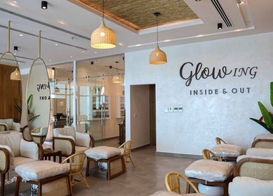 Elegant interior of Nails Glow - Ar Rabwah, Riyadh, Riyadh Province, SA with chic decor and modern furnishings.