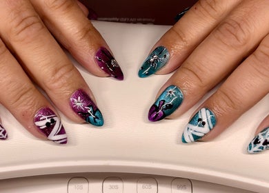 Stunning nail art at Envy Beauty Studio, Scarborough, England, GB. Vibrant designs enhance beauty and style.