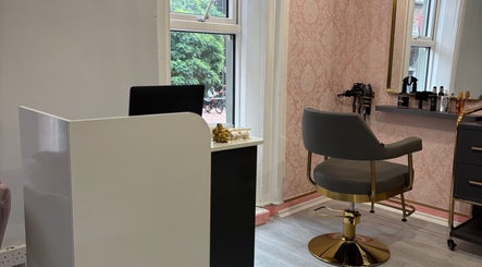 Elegant salon corner at Ane Hair Cork, featuring a stylish chair and products in Cork, County Cork, IE.