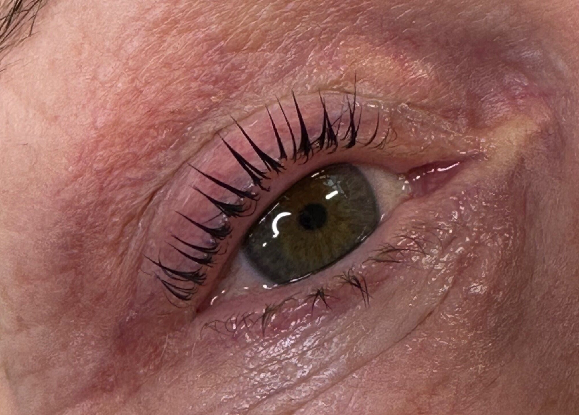 Close-up of expertly done lashes at Beauty by Claudie in Gamlingay, England, GB.