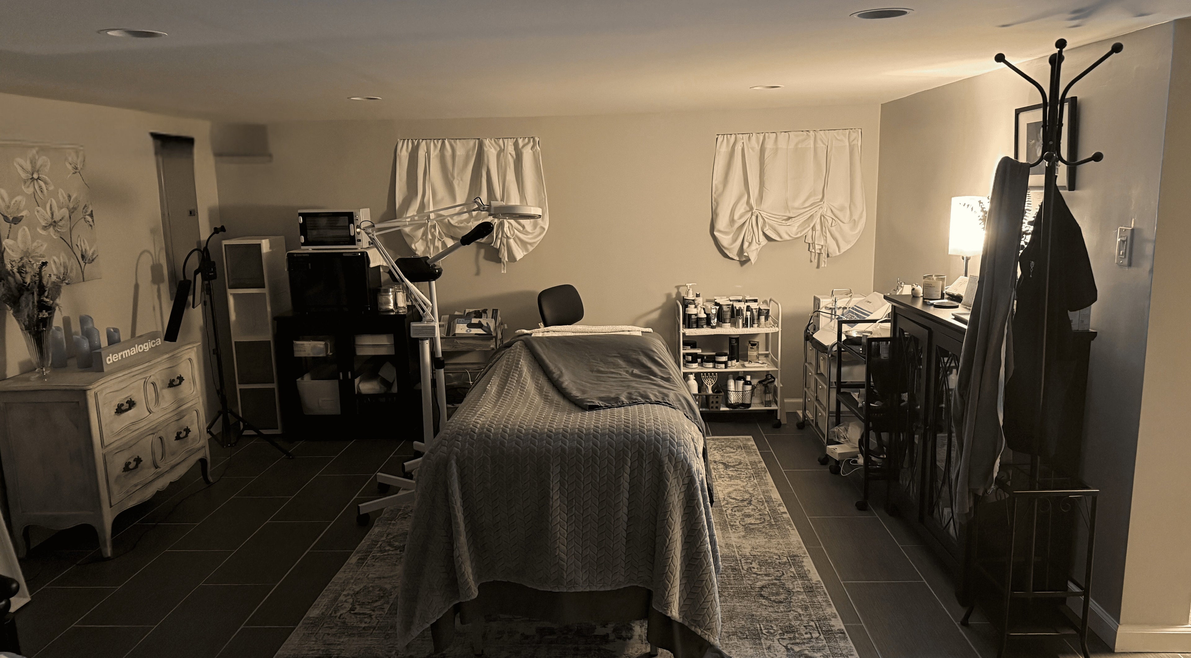 Cozy treatment room at Heart and Soul Dream Spa, Oceanside, New York, US.