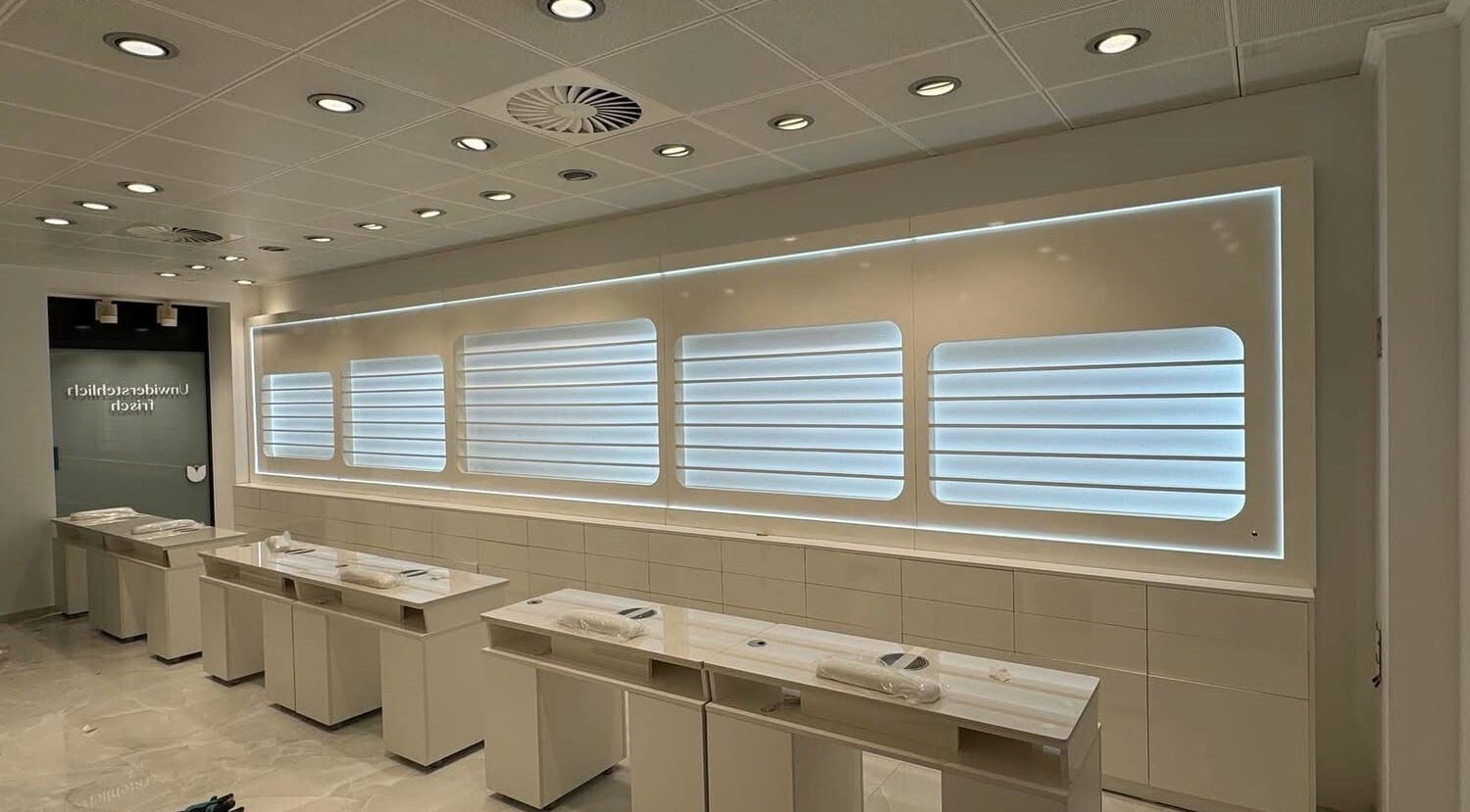 Elegant interior of Kildare VL Nail Spa & Beauty in Kildare, County Kildare, IE with modern nail stations.