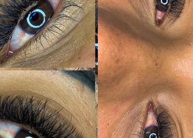 Close de cílios postiços no Beauty Club Vespasiano, Minas Gerais, Minas Gerais, BR.