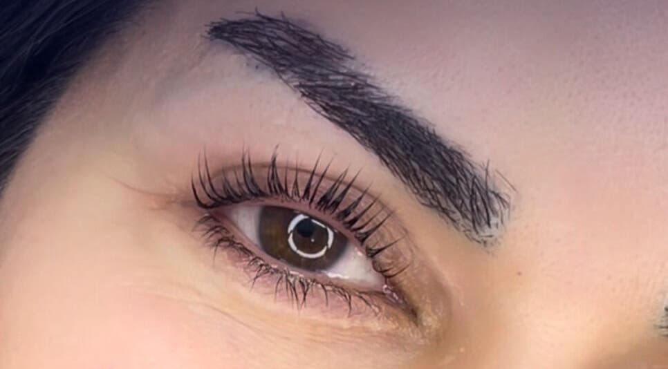 Close-up of beautifully styled eyebrow at Mansi Beauty Nz, Auckland, Auckland, NZ.