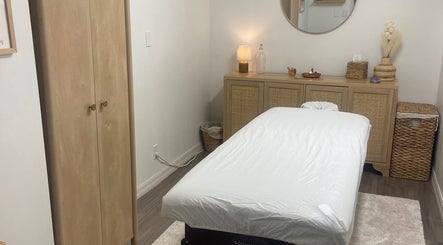Peaceful massage room at Bruna Monteiro Yoga and Holistic Therapies in Beverly Hills, California, US.