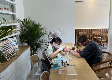 Manicure service at Kailena Beauty Studio in Bali, Bali, ID, showcasing a serene and stylish environment.