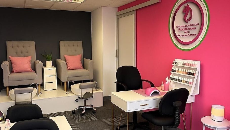 Elegant nail station at Graceful & Stylish Beauty Salon and Training Center, Sandton, Gauteng, ZA.