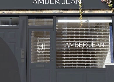 Front entrance of Amber Jean beauty and wellness venue located in London, England, GB with elegant design.
