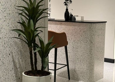 Modern reception at Nail Station, featuring minimalist decor, Doha, Doha Municipality, QA.